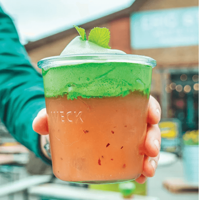 Odense Food Market baggrunds billede